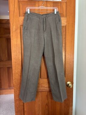 H&M Olive Green Linen Pants Size 29 NWT Lightweight